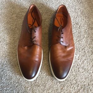 Santoni mens leather shoes.